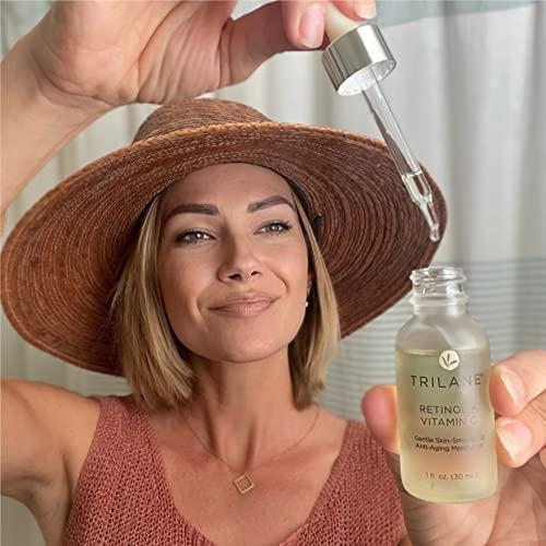 Healthy Directions Trilane Retinol + Vitamin C with Squalane, Visibly Reduces the Signs of Aging for Softer, Smoother, More Radiant Skin with Zero Irritation, 1 fl. oz.