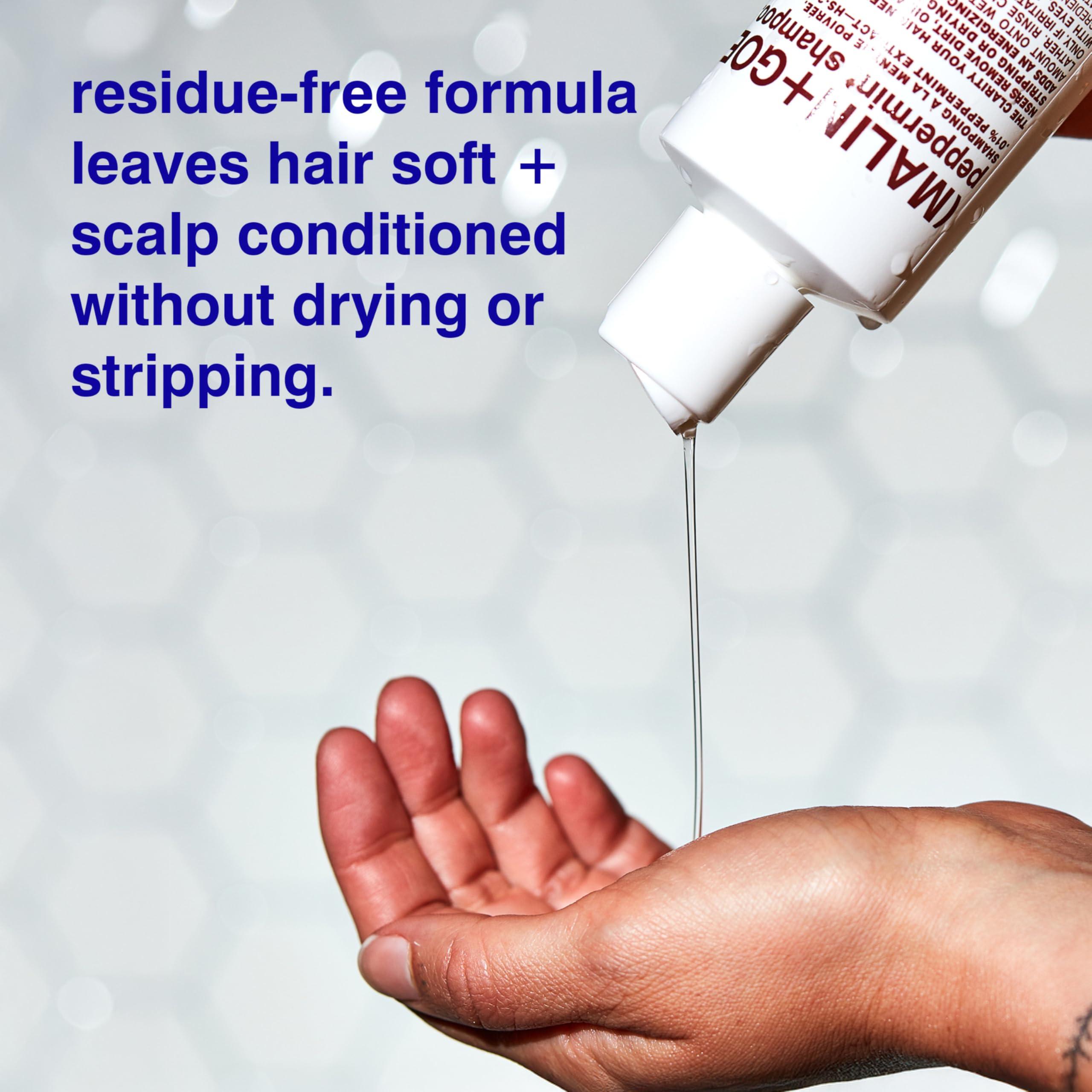 MALIN+GOETZ Malin + Goetz Peppermint Shampoo, 16 Fl. Oz. - Men & Women Clarifying Shampoo, Natural Hair Shampoo to Cleanse & Hydrate, Scalp Shampoo Treatment for All Hair Types, Vegan & Cruelty-Free