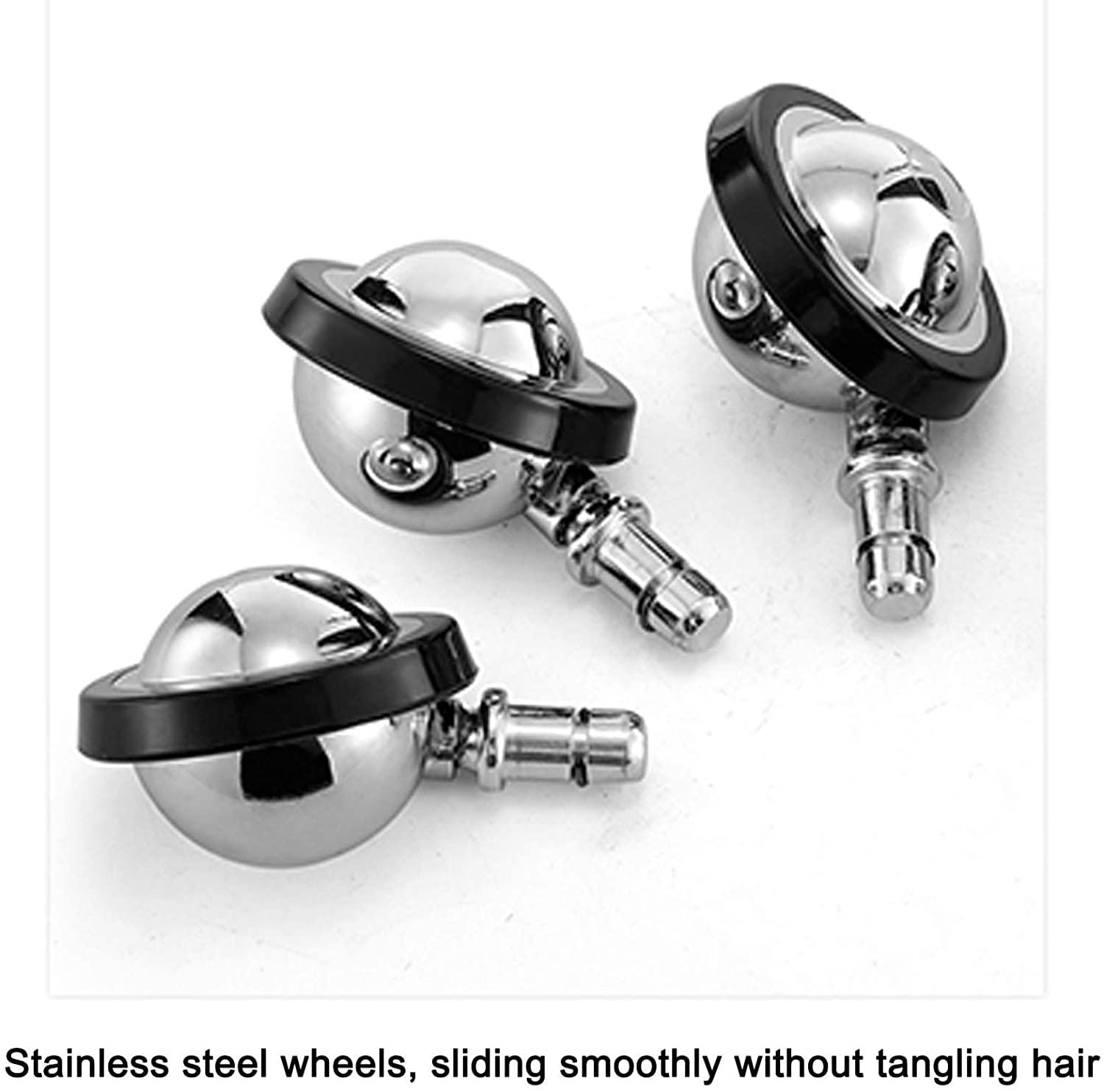 DYCIN Rolling Stools with Wheels Heavy Duty Stainless Steel Hydraulic Rolling Salon Stool, Leather with Handle Height Adjustable Beauty Swivel Stools, for Shop Drafting Work Office Tattoo Stool