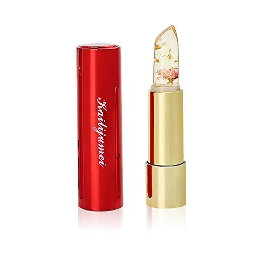 Kailijumei Kailijumei Flower Jelly Lipstick,Original Mirror Casing Lip Care Temperature Change Moisturizer Lipstick Lip Barbie Pink