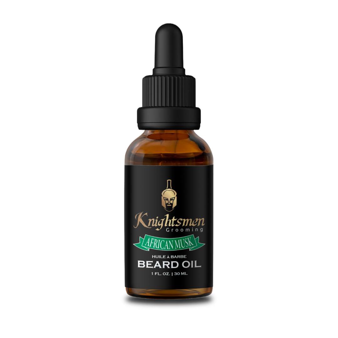 Knightsmen Grooming Knightsmen Grooming Men's African Musk Beard Oil Made in Canada featuring Rosemary Oil, Coconut Oil, Argan Oil, Jojoba Oil, Castor Oil, Grapeseed Oil + Vitamin E.