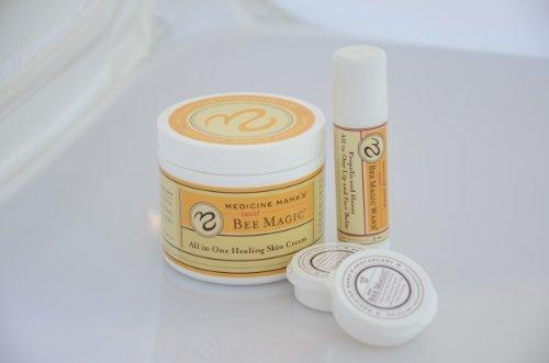 Medicine Mama's Apothecary Medicine Mama's Apothecary Sweet Bee Magic and Lip Balm, Organic Skincare Set, 4.5 Ounce
