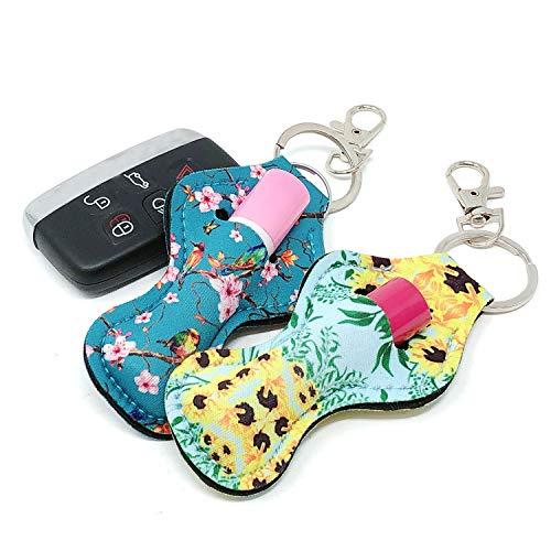 allydrew allydrew 10 Pack Chapstick Holder Keychain, Keyring for Lip Balm Lip Gloss Lipstick with 10 Pieces Metal Keyring Clasps, Fun collection