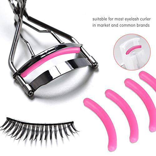 PARAHAIR 24 Pcs Curler Refill Eyelash Curler Refill Pads Silicone White Rubber Curler Replacement Refills Pads for 1.26 inch or 3.2cm Eyelash Curler