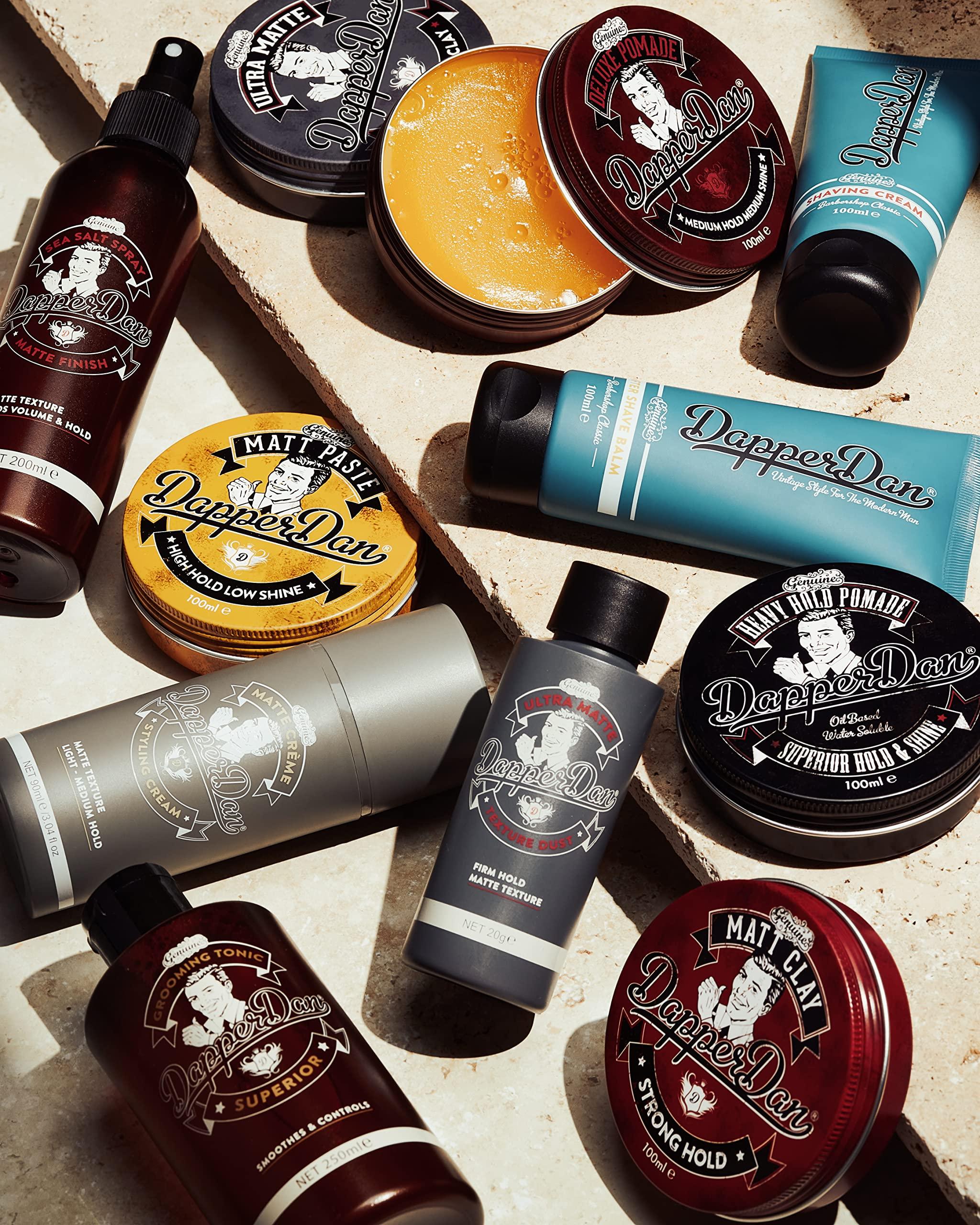 Dapper Dan Dapper Dan Deluxe Pomade Medium Hold and Shine Pomade for Men 1 x 100ml Sea Salt Spray for Textured Matte Finish 1 x 200ml