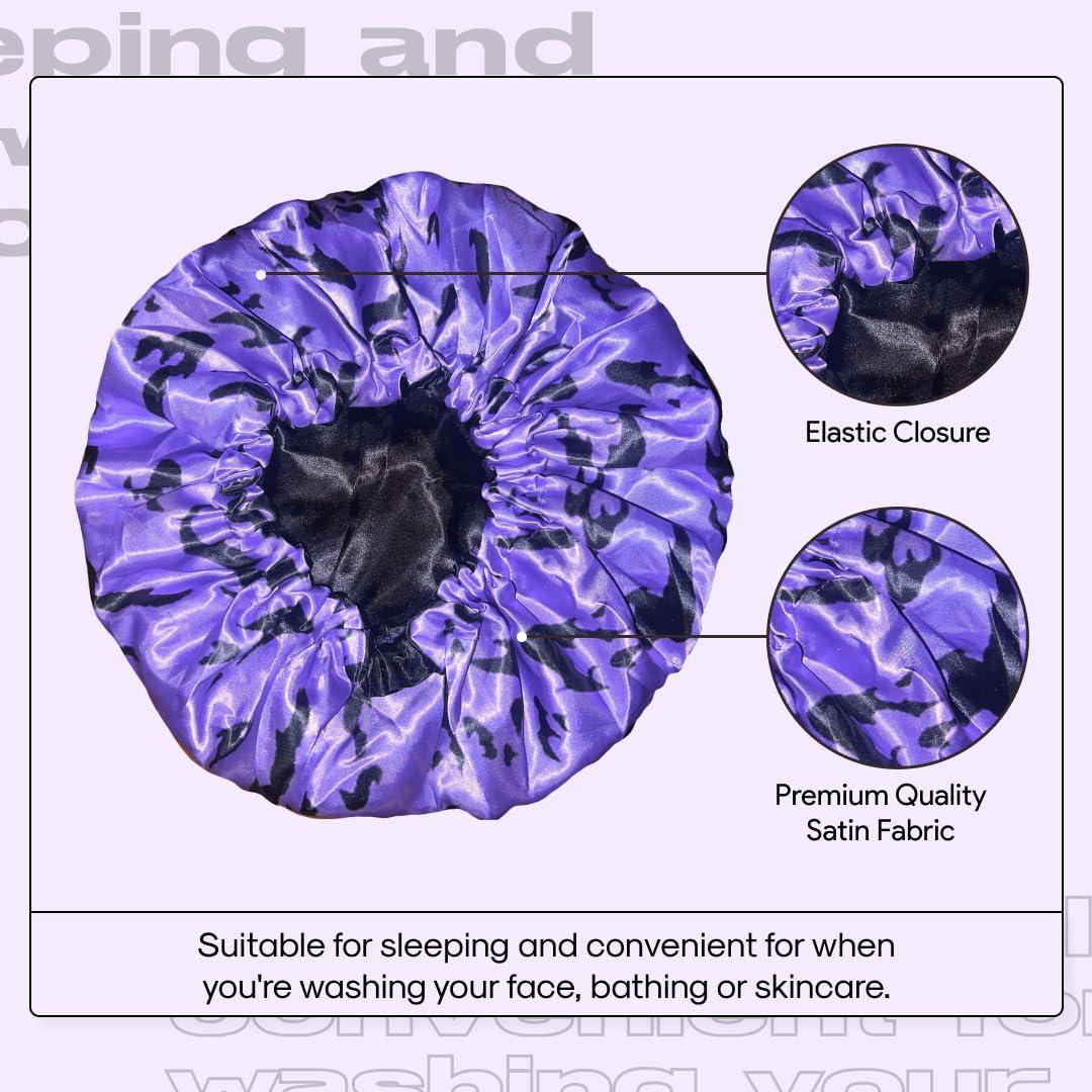 FOR KINGS. BY KINGS CROWN LMTD SUPPLY Anime Durag and Silk Bonnet 2pcs Set for Men Women, Silky Design Satin with Fabric Comfort Compression, Cursedmark