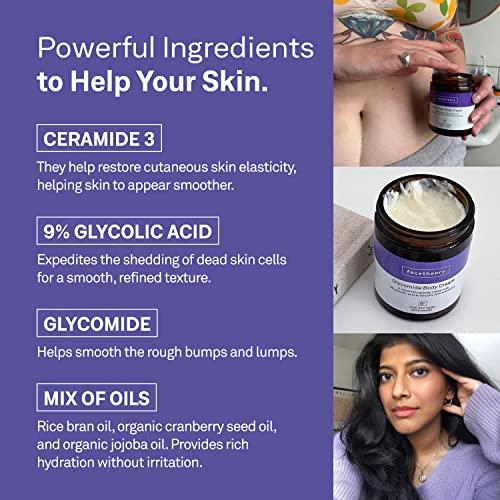 facetheory facetheory Glycomide Body Cream B1 - AHA Exfoliating Moisturizing Body Cream, Keratosis Pilaris Lotion, Bumpy Skin Lotion, Vegan and Cruelty-Free, Made in the UK | Scented | 5.7 fl oz