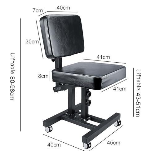 DKPLOE DKPLOE Tattoo Chairs,Chairs with Multiple usesTattoo Arm Rests,Esthetician chairwith Adjustable Panel Height Angles for Studio Tattooing and Artist(Black-Without Wheels)