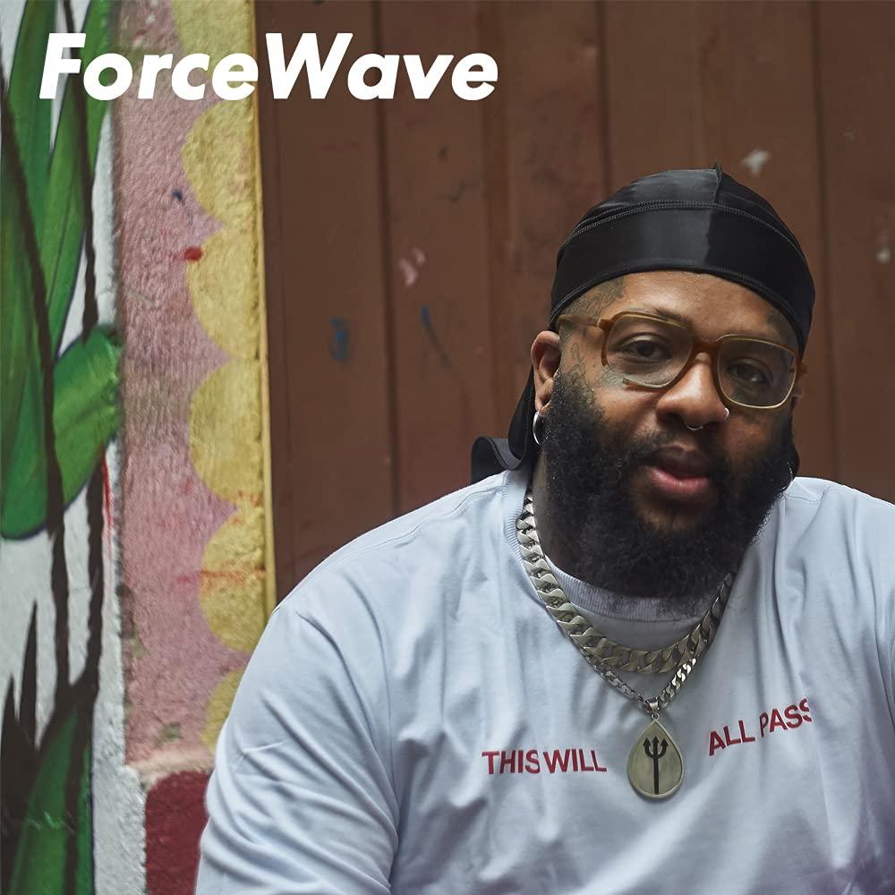 ForceWave 4PCS Silky Durags for Men Women 360 Waves with 1 Wave Cap, Silky Satin Durag Extra Long Tails