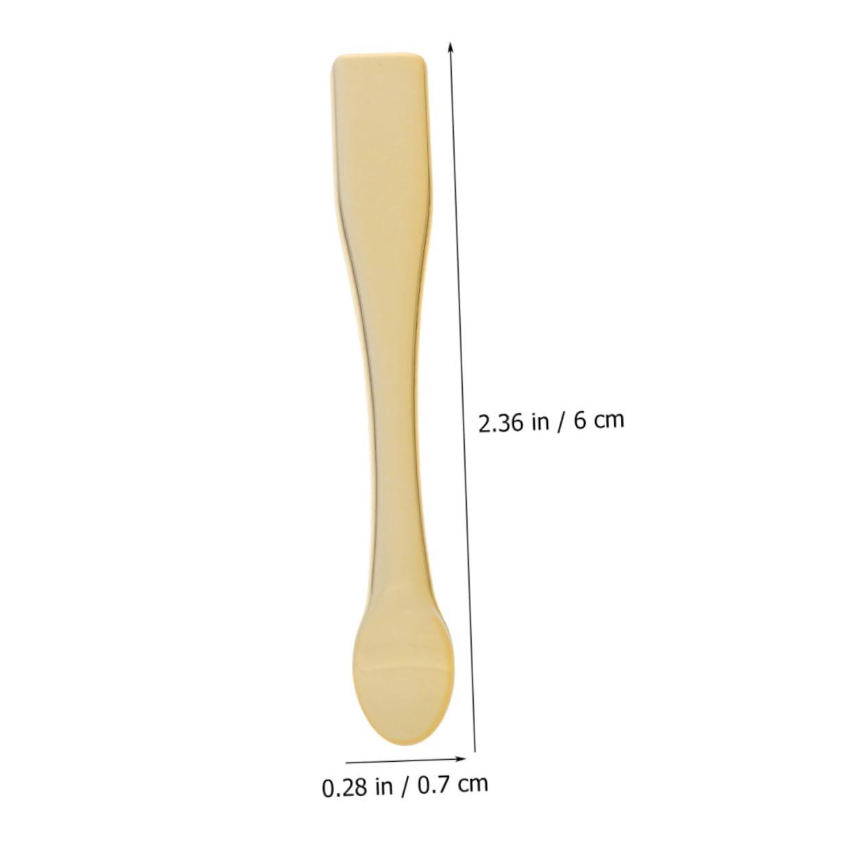 Beavorty Beavorty 60 Pcs Mask Spoon Espresso Spoons Facial Kit Skincare Tools Bar Spoon Makeup Spoons Spatula Skincare Spatula Eye Cream Mini Spatula Skincare Mini Black Spoon Abs Golden