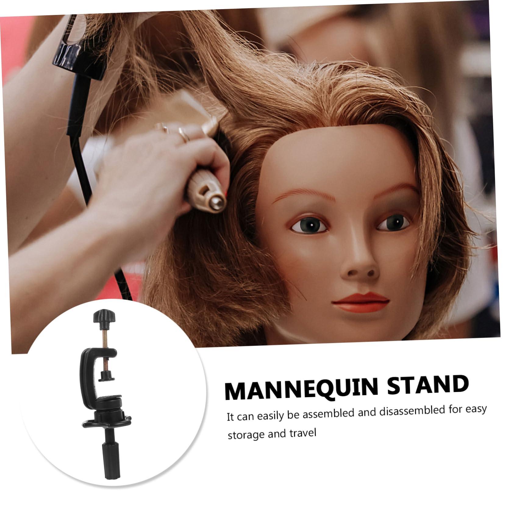 SOESFOUFU SOESFOUFU Sturdy Mannequin Head Stand Tripod Wig Holder for Hairdresser Practice Training Mannequin Head Random Style
