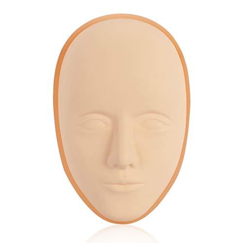 ATOMUS Tattoo Practice Skin Head, ATOMUS Facial Tattoo Training Skin Support Base, Soft Rubber Fake Skin for Permanent Makeup Microblading Eyebrow Lip Eyeliner Tattooing