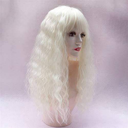 LXUE LXUE 22" Wavy Hair Topper with Bangs Add Volume Hair Extension Hair Pieces for Women with Thinning Hair, 613# Blonde