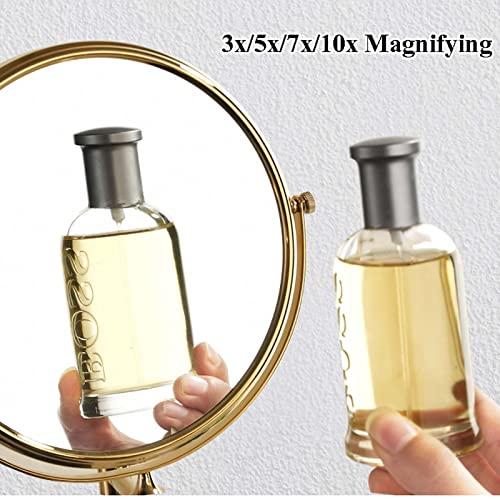 YSUEFIJO YSUEFIJO Wall Mounted Makeup Mirror, Double Sided Cosmetic Mirror, Portable Shaving Barber Mirror, 1X/3X/5X/7X/10X Magnifying Vanity Mirror, 360 Degree Swivel, for Makeup, Hair Styling
