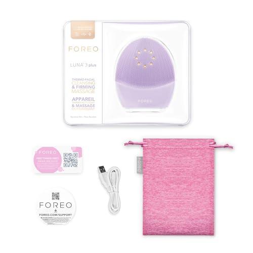 FOREO FOREO LUNA 3 plus Silicone, Facial Cleansing Brush, Face Sculpting Tool, Anti Aging Face Massager, Instant Face Lift, Enhances Absorption of Facial Skin Care Products, Normal skin