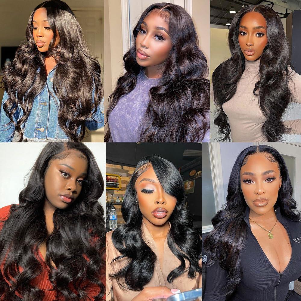 lvmazon 32 Inch Wear and Go Glueless Wigs Human Hair Pre Cut Easy Install for Beginners 200% Density Long Body Wave Wig 6x5 HD Lace Closure Human Hair Wigs for Black Women Pre Plucked Ready to Wear Wig