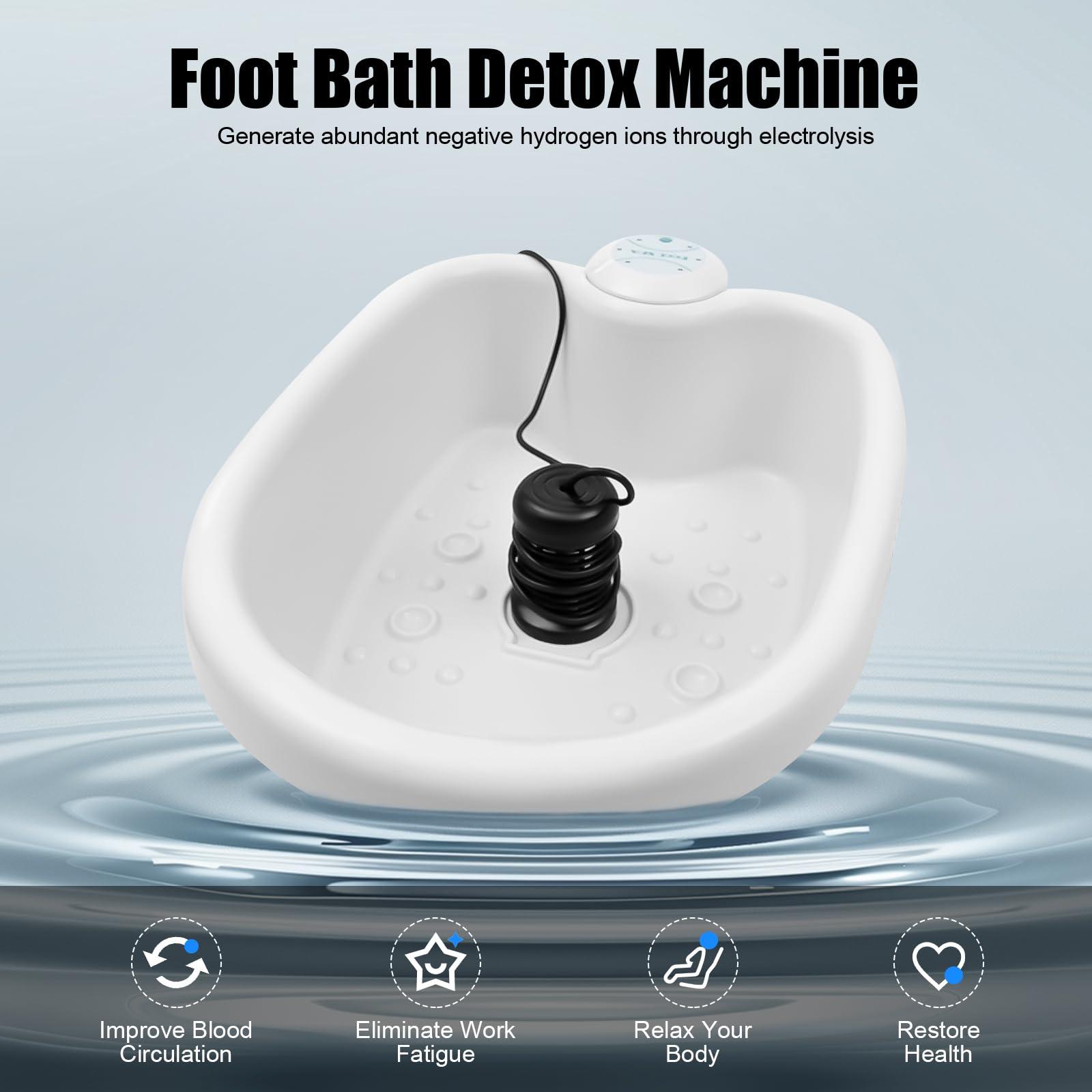 BAIODNB BAIODNB Ionic Foot Bath Detox Machine, Pedicure Foot Spa Bath Detox Foot Spa System for Home Use,Ionic Cleanse Detox Foot Bath Spa Machine with Foot Bath,2 Ionic Spa Arrays Foot Soaking Tub