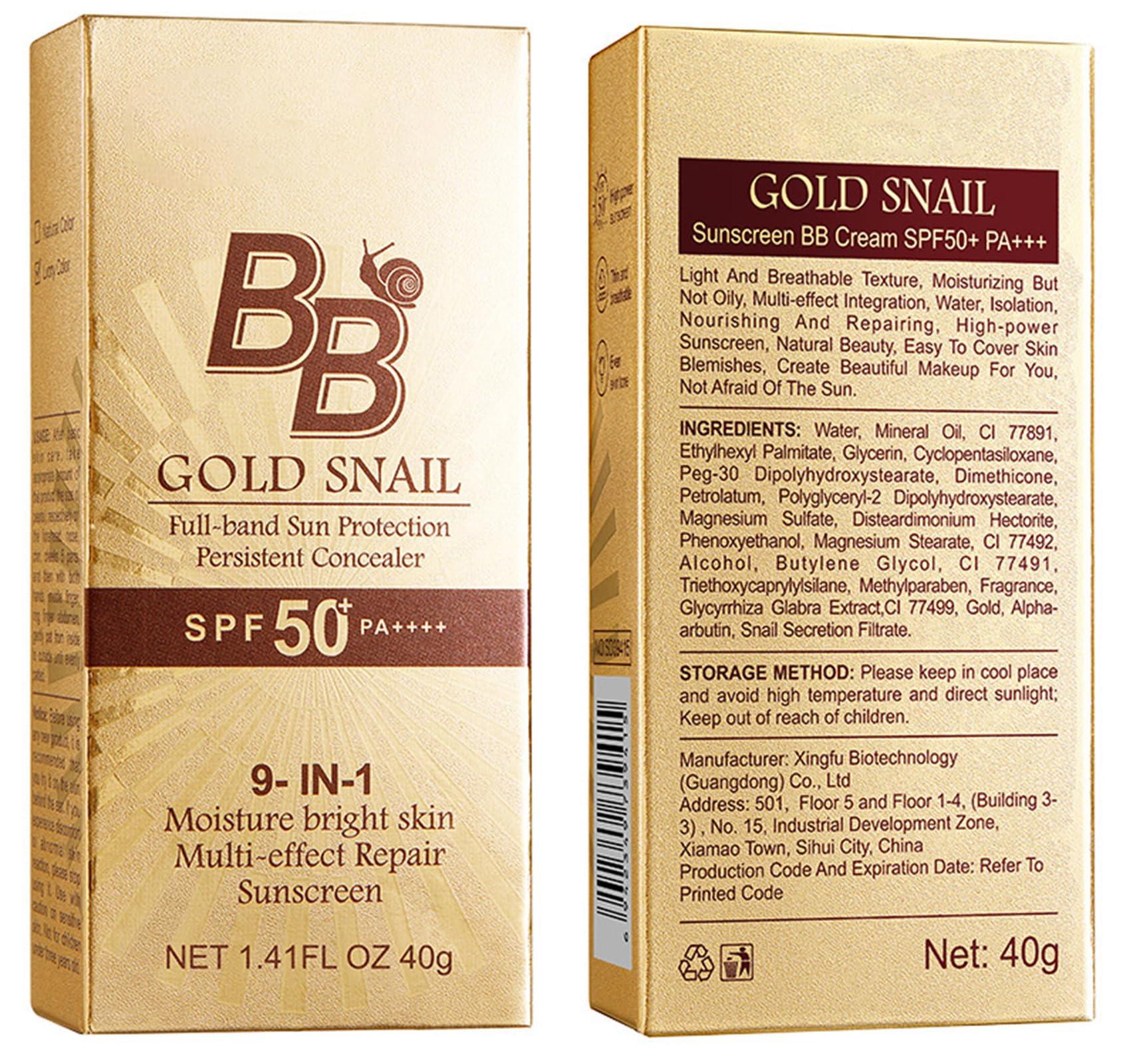 SADOER Korean BB Cream with SPF 50, 9 in 1 BB Cream Sunscreen SPF 50 Korean Waterproof Sweatproof, Foundation Full Coverage Tinted Moisturizer, Facial Concealer for Oily Skin, Dry Skin (02#Lvory Colour)