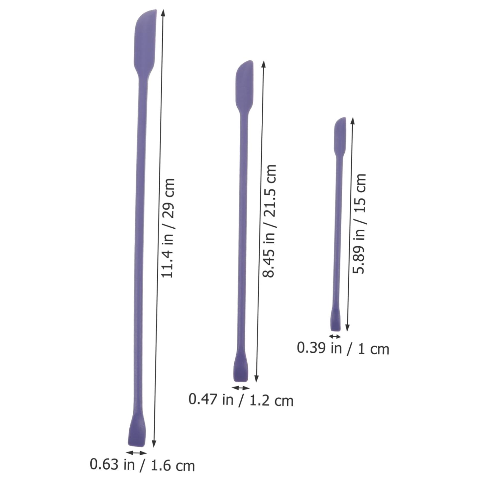 NOLITOY NOLITOY 3pcs Small Tip Scraper Makeup Spatula Double Ended Scraper Rugables Makeup Scraper Double-ended Scraper Skincare Cosmetic Spatulas Mini Reusable Beauty Spatula Violet