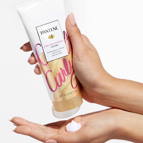 Pantene Pantene Pro-V Curl Cream Hair Lotion, Moisturizing Curl Defining Cream, Anti Frizz for Wavy or Curly Hair, with Vitamin B5, Pack of 3, 18 oz Total