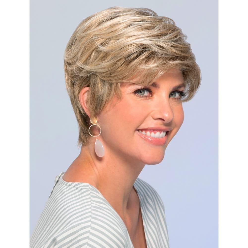 Jon Renau Maxwigs Allure Petite Cap Color 39F38 - Jon Renau Wigs 4.5\" Short Refined Pixie Synthetic Pre-Styled Lightweight Open Weft Capless Feminine Layered Textures Women Bundle MaxWigs Booklet, Comb