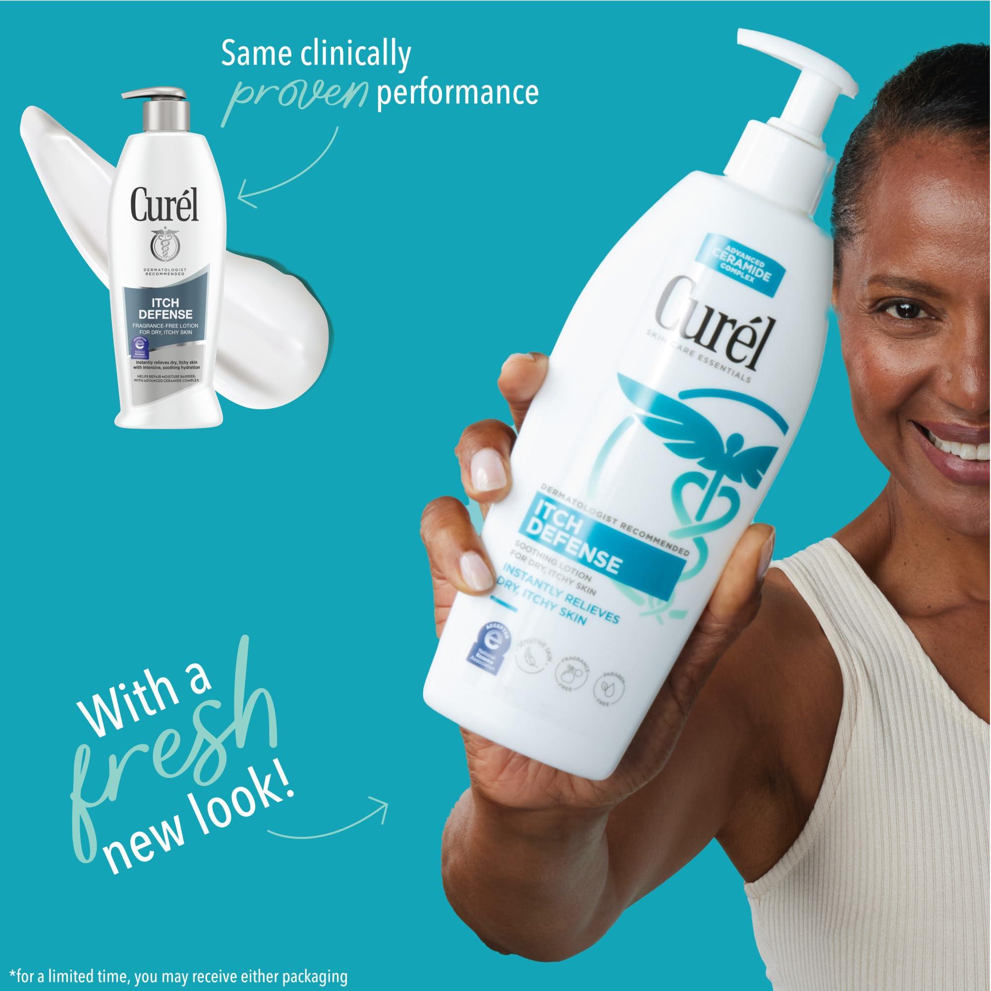 Curel Curel Itch Defense Calming Body Lotion, Moisturizer for Dry, Itchy Skin, Body and Hand Lotion, with Advanced Ceramide Complex, Pro-Vitamin B5, Shea Butter, 13 Oz, Pack of 3