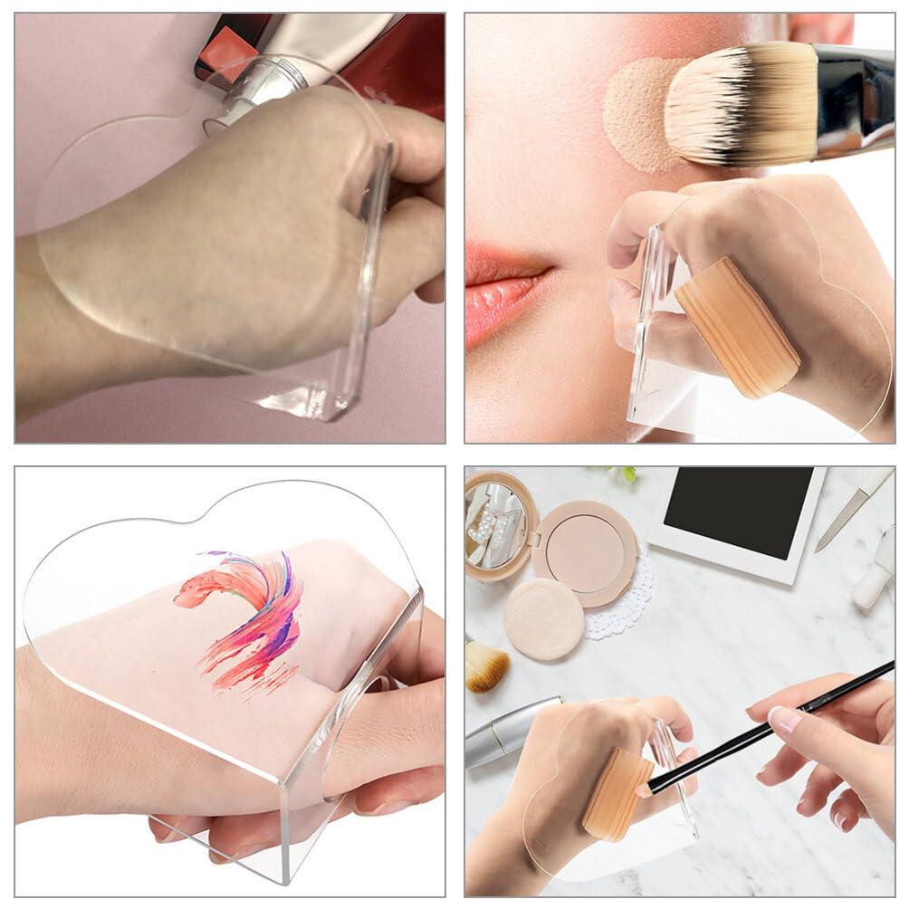 Beaupretty Beaupretty 3 Sets Heart Makeup Mixing Palette Art Nail Palette Foundation Blending Palette Acrylic Makeup Mixing Palette with Spatulas Makeup Mixing Tray