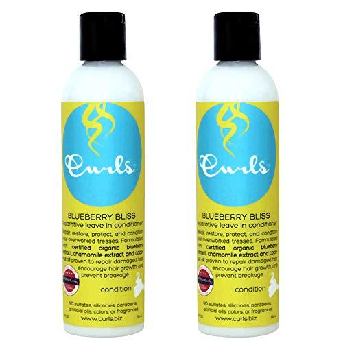 Curls Curls Blueberry Bliss Reparative Leave In Conditioner, 8 Ounces (Pack of 2)