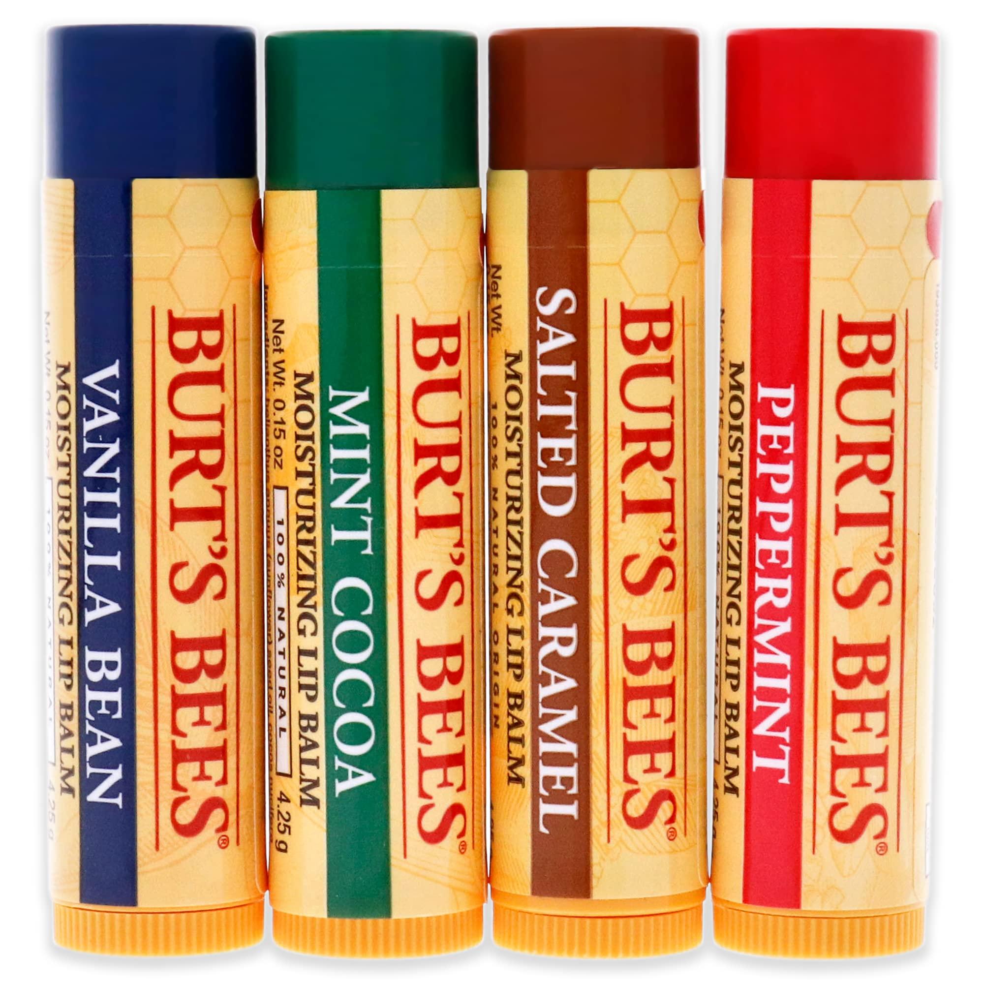 Burts Bees Burts Bees Burts Bees Bliste Kit Limited Edition Unisex 2021 - Lip Balm Pepermint, Mint Cocoa, Salted Caramel, Vanilla Bean SADHB70 4 Piece Set