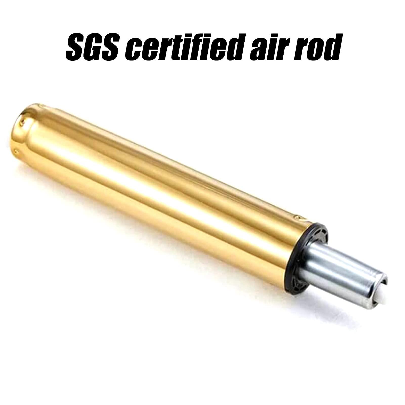 ZJXDPBF Round Rolling Bar Stool, Modern Beauty Salon Spa Swivel Chair with Titanium Gold 5 Claws and Globe Wheels, Adjustable 47-64 cmr:Black