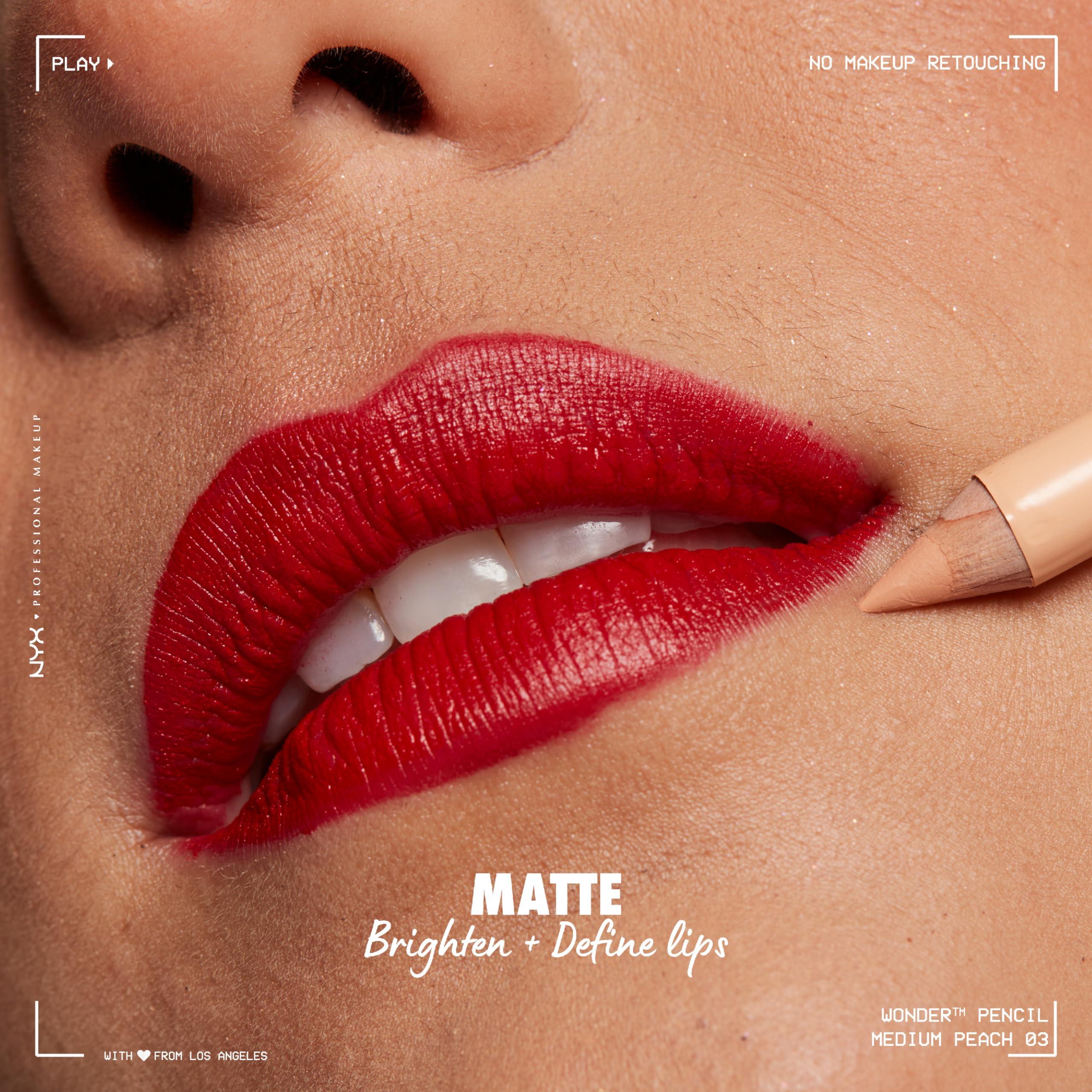 NYX PROFESSIONAL MAKEUP NYX PROFESSIONAL MAKEUP Wonder Pencil, Multi-Use Micro Highlighter & Concealer Stick - Medium Peach (Pack of 2)