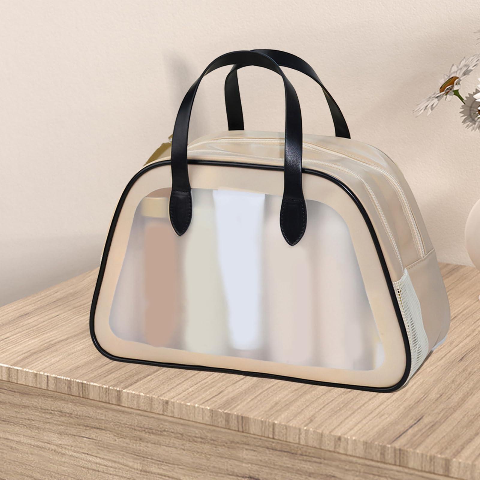 TOPEAST TOPEAST Preppy Stuff Cute Makeup Bag Small Cosmetic Bag Travel Toiletry Bag, Personalized Birthday Wedding Gifts for Mom Teacher Friends Bridesmaids, Preppy Travel Stuff for Girls (Purple N)