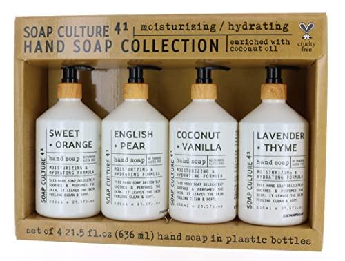 gereric Soap Culture Hand Soap Collection. Gift set of 4 x 21.5 oz bottles, 21.5 Fl Oz (Pack of 4)