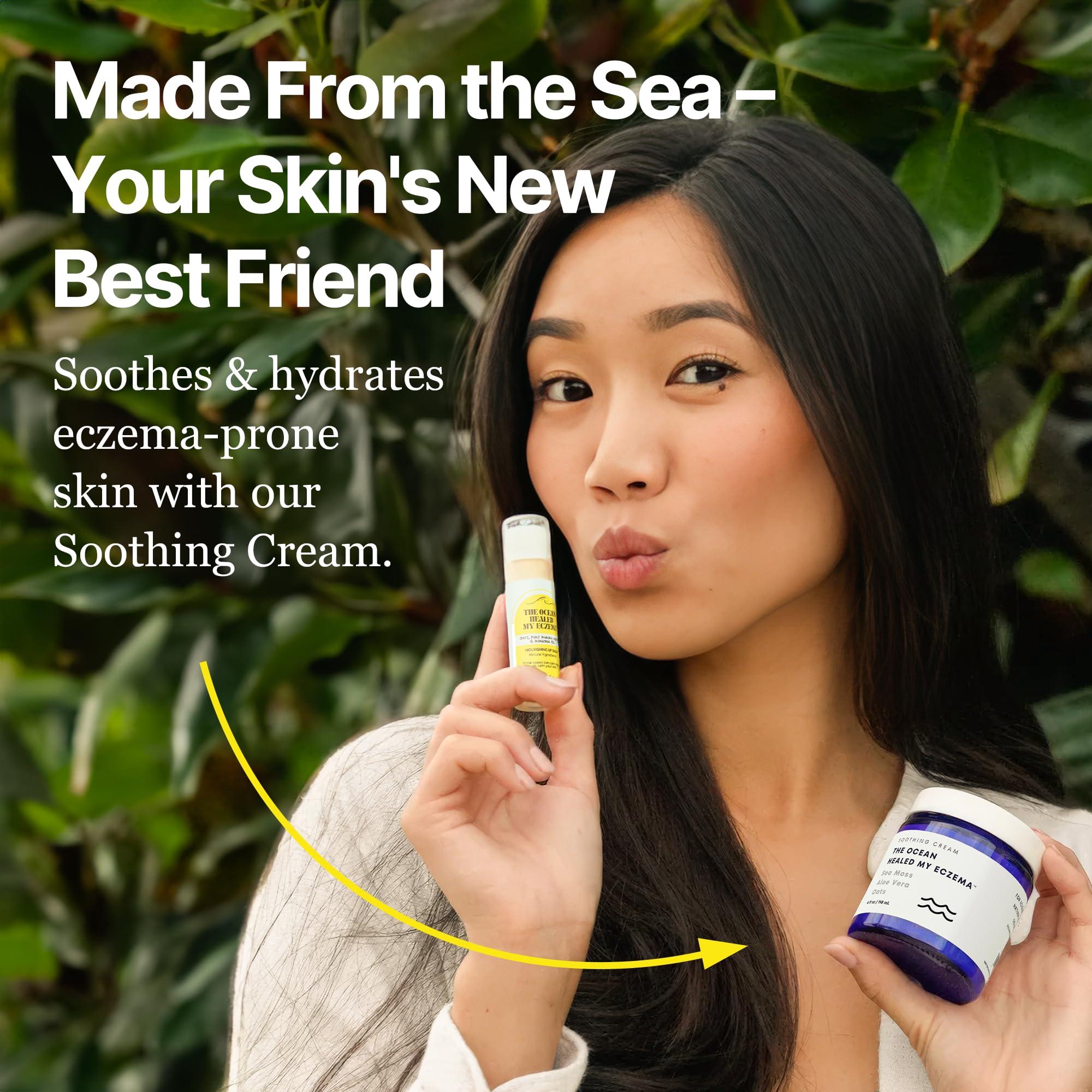 The Ocean Healed My Eczema The Ocean Healed My Eczema Nourishing & Hydrating Lip Balm - Naturally Soothing Lip Moisturizer for Eczema & Dry Cracked Lips - Moisturizing Lip Care with Mongongo Oil & Manuka Honey (.25 oz)