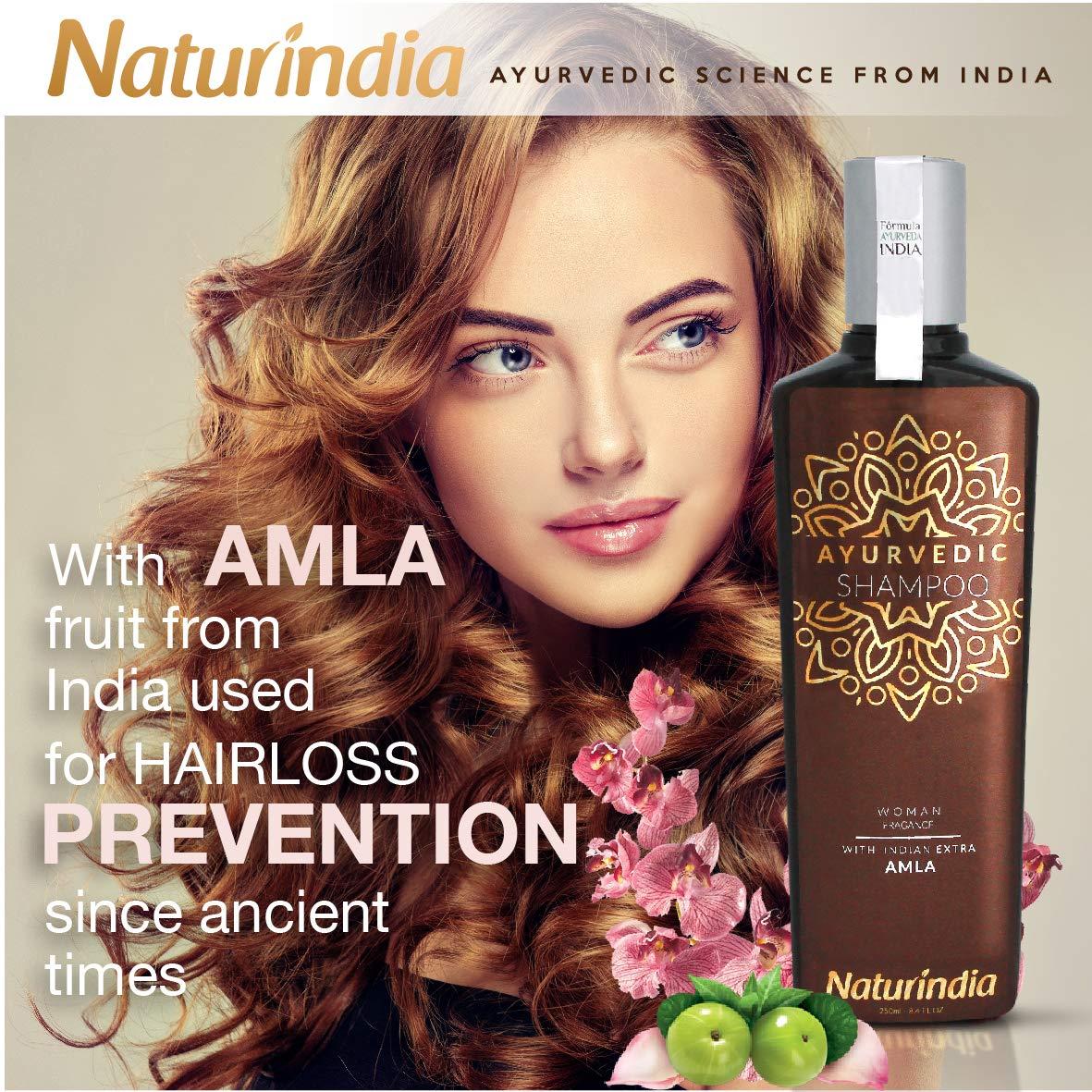 Naturindia Ayurvedic Shampoo & conditioner with Organic Amla and Shikakai for hair growth and restauration for stronger hair Natural herbs Vitamin C and B