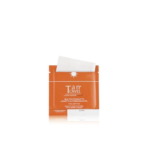 Tan Towel TanTowel Full Body Tan Towelettes - 5 Pack, Dark, 0.5 Fl Oz (Pack of 5)