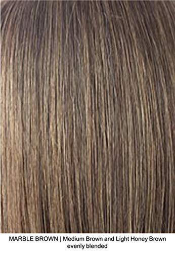 Belle of Hope Belle of Hope STEVIE Double Mono Synthetic Wig by Amore, 5PC Bundle: Wig, 4oz Mara Ray Enriched Shampoo, Conditioner, Wide Tooth Comb, and 19 Page Guide (Marble Brown)