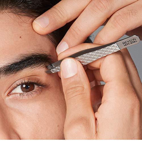 REVLON Revlon Eyebrow Hair Removal Tweezer, Men\'s Series, High Precision Tweezers for Men, 60% Larger Grip, Stainless Steel (Pack of 1)