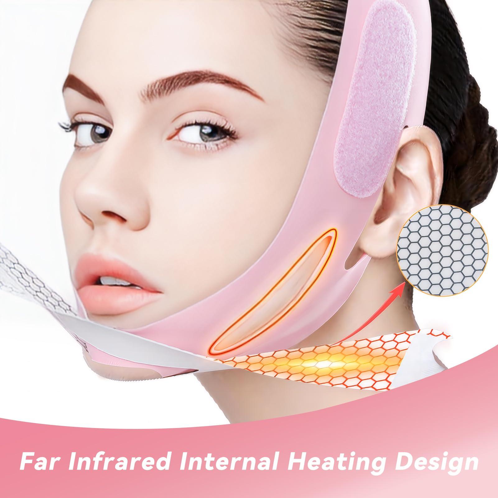 MEILIZhang Chin Strap for Double Chin for Women, Double Chin Strap Face Slimming V Line Lifting Mask, Face Slimming Strap, Double Chin Reducer Eliminator Face Shaper, Jawline Shaper Chin Up Mask