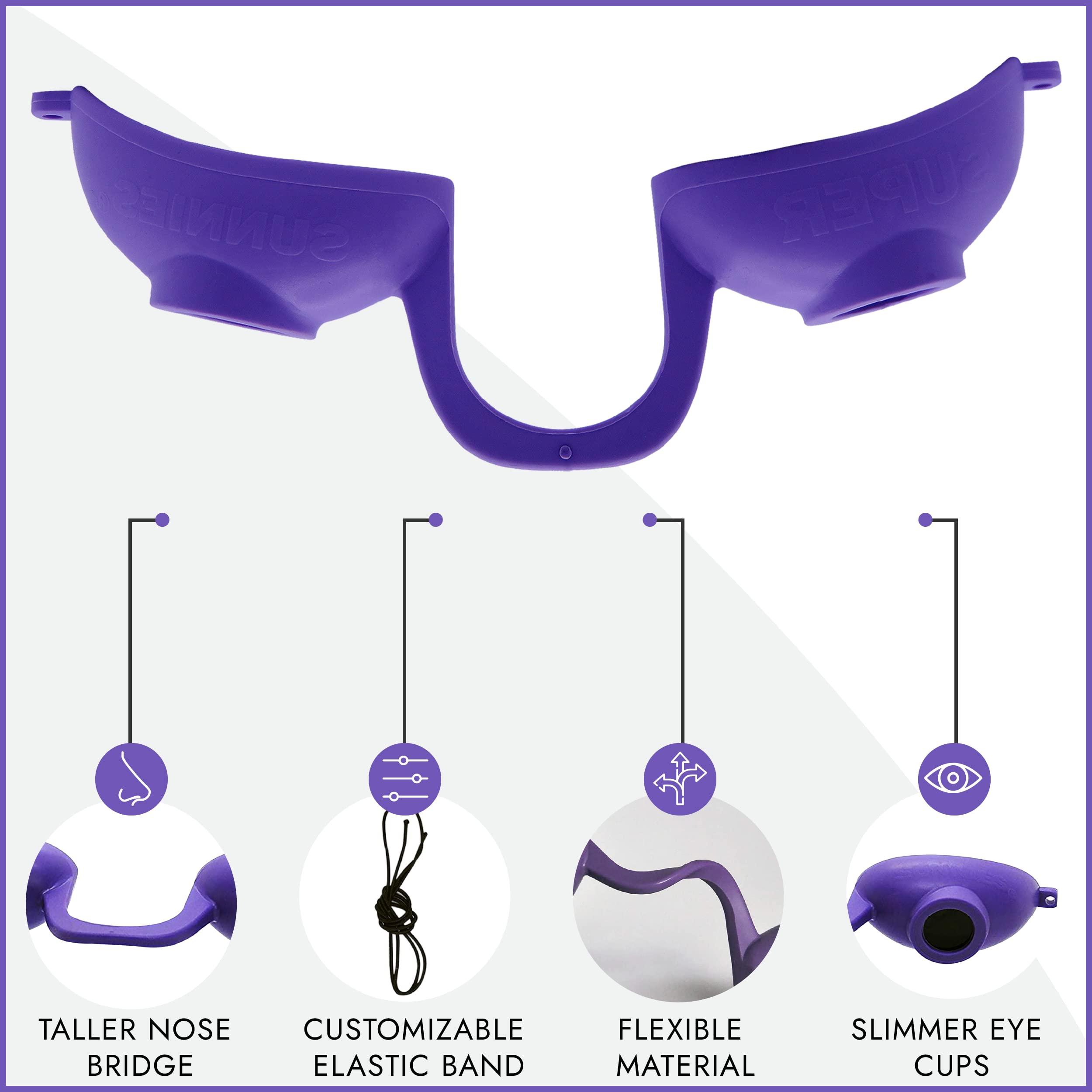 Super Sunnies Super Sunnies Flexible Tanning Bed Goggles Eye Protection UV Glasses (Purple)