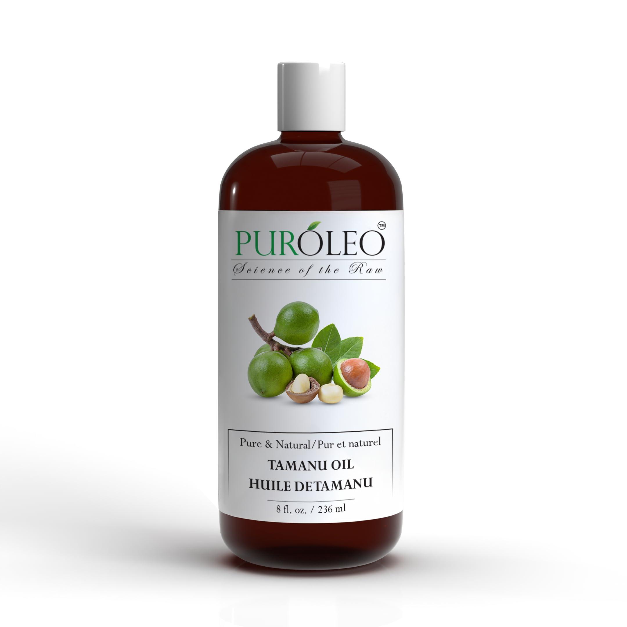 PURLEO PUROLEO Tamanu Oil 8 Fl Oz/236 ML (Packed In Canada) 100% Pure Certified | Natural Cold Pressed Unrefined Oil for Hair & Face Premium packaging with Eye Dropper tamanu oil for face skin virgin