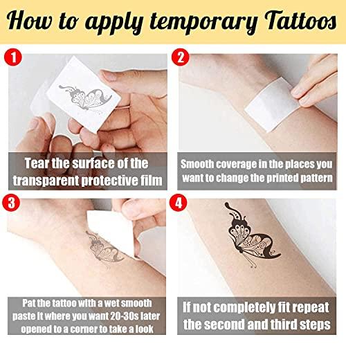 Fawalyanle Personalized Temporary Tattoos with Name/Text, Custom Fake Name Tattoos Temporary Waterproof Body Sticker for Women and Men