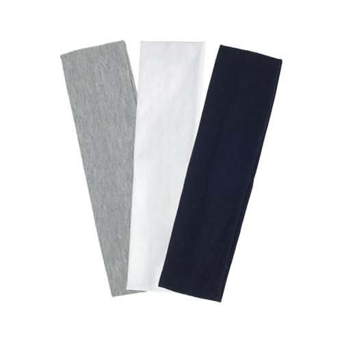 Fecawd Fecawd 3PCS Headbands for Women Non Slip Elastic Sweat Hairbands Fashion Sports Hair Bands Soft Cloth Fabric Stretchy Headband for Workout Yoga Running