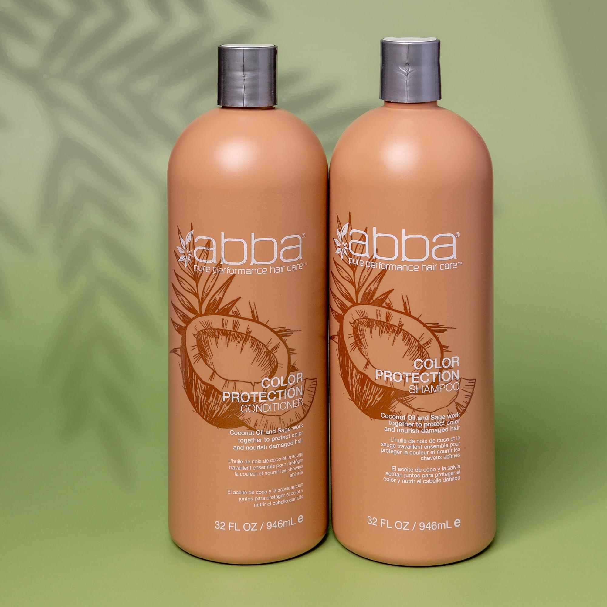 ABBA ABBA - Pure Color Protection Shampoo & Conditioner Duo - Coconut Oil & Sage, 32 fl oz Each