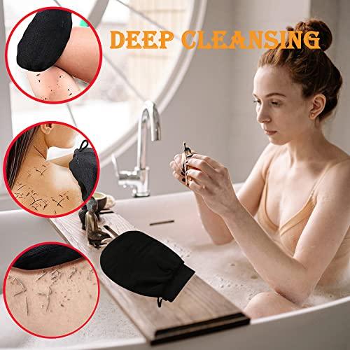CIDOKAT CIDOKAT Exfoliating Mitt for Body Scrub Exfoliator Glove Revive Glow Keesa Exfoliating Glove Exfoliate Bath Korean Deep Exfoliating Gloves for Shower Dead Skin Remover Scrubber Exfoliation 1pcs White