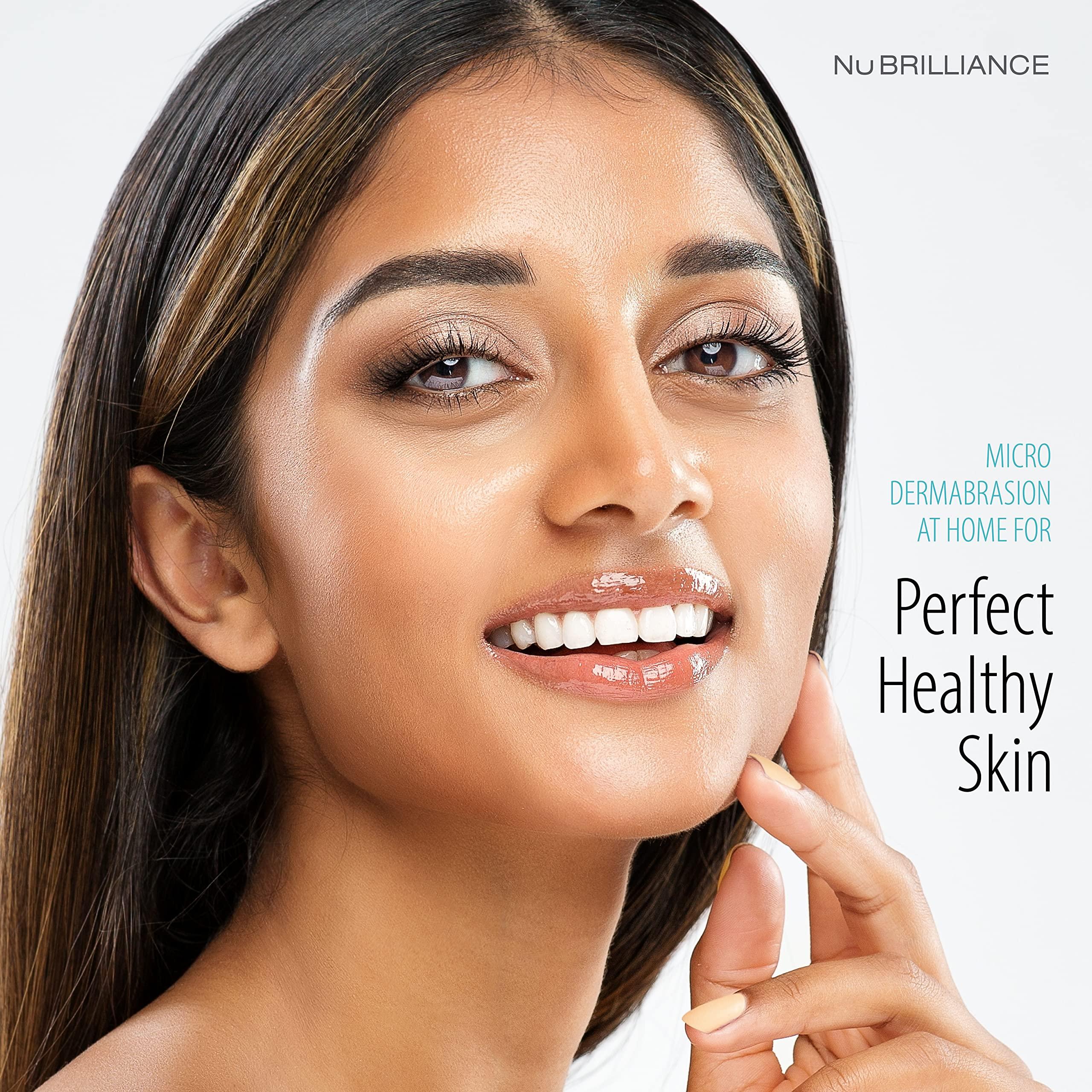 NuBrilliance NuBrilliance Microdermabrasion Machine Professional at Home Kit, Microdermabrasion Tool with 3 Suction Tips 5 Setting & 30 Filters for Smooth Skin, Black Head Remover, Skin Care System AS SEEN ON TV