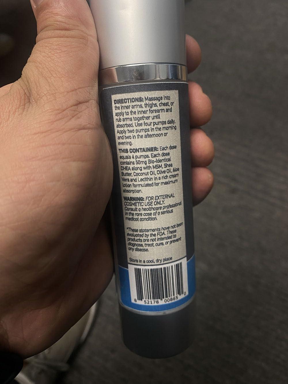 BIOLABS PRO DHEA Cream 50mg for Women and Men, Maximum Strength Natural DHEA Cosmetic Formulation for Skin Hydration Balance, Pure Non-GMO, Gluten-Free, Paraben-Free, Skin Cream 3-Month Supply (Unscented - 3.6oz)