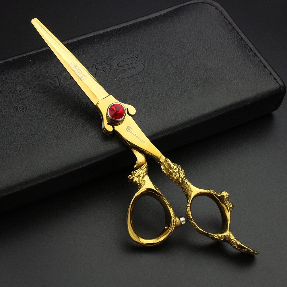 Generic Barber Scissors Professional Hairdressing Hair Scissors Hair Cutting Scissors Barber Scissors thinning Shears for Hairdresser 6.0\" Set(2 pcs)