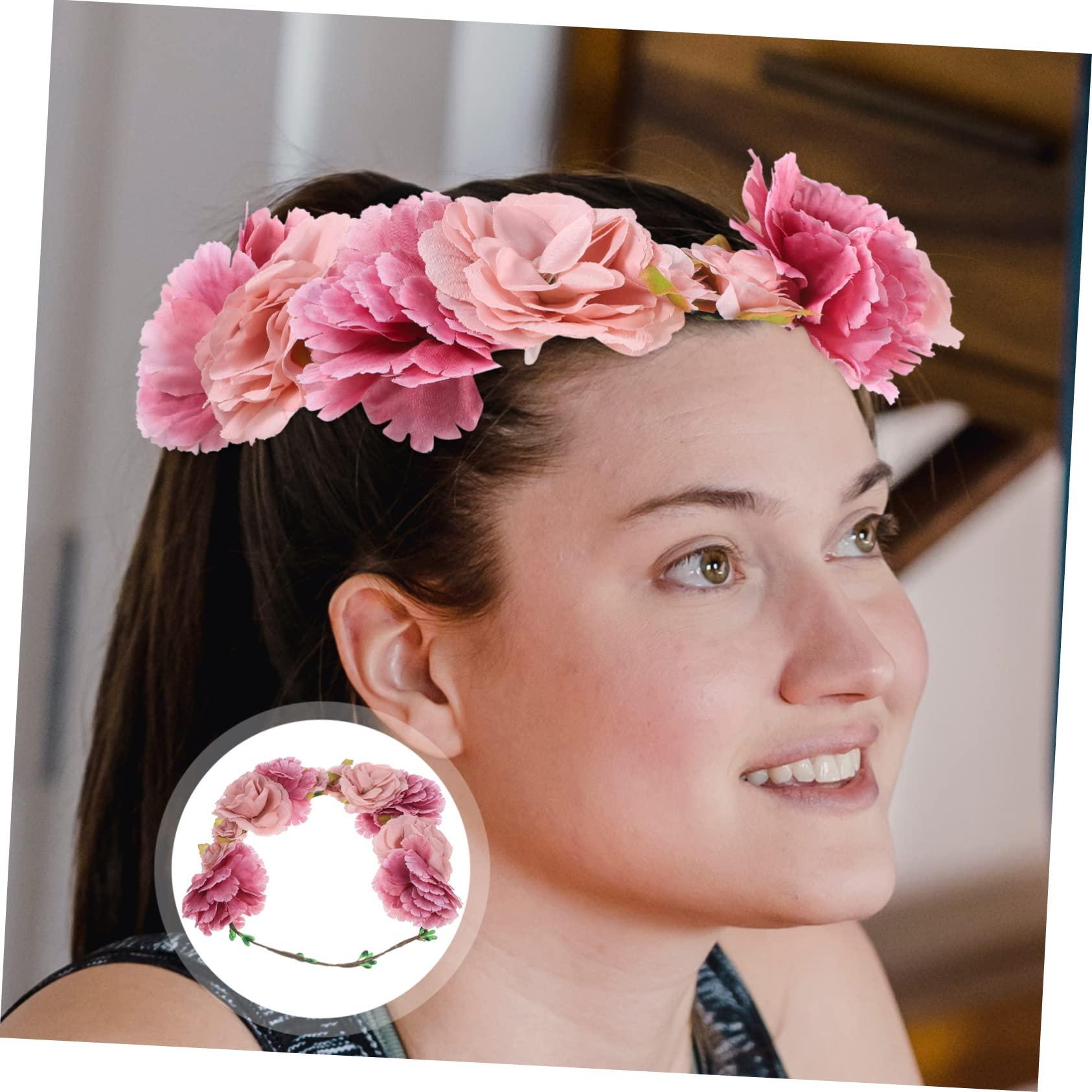 Homoyoyo Homoyoyo Flower Headpiece Flower Headbands for Wedding Flower Headband Flower Wreath Bridal Headpieces Flower Crowns Head Bands for Women\'s Hair Floral Garland Crown Lily Bulk Bridesmaid