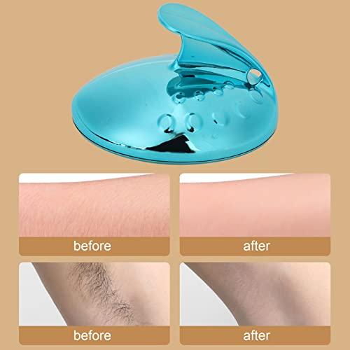 TITA-DONG Mild Crystal Hair Eraser for Women Men, Nano Skin Epilator Exfoliator for Legs Arms Joint Back, Manual Physical Hair Remover Tool, Reusable Painless Hair Eraser for Whole Body(Blue)